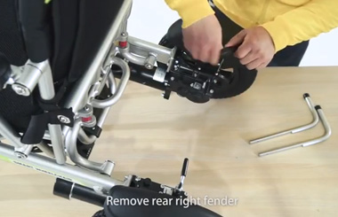  How to install the kickstand of the intelligent electric wheelchair Airwheel H3s