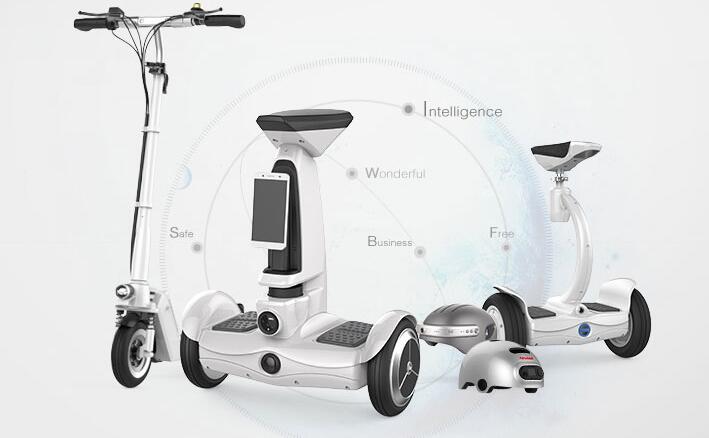 Serie Airwheel A rompe lo stereotipo di auto-bilanciamento scooter elettrico, scambiando la posizione eretta per seduta modalità ride.