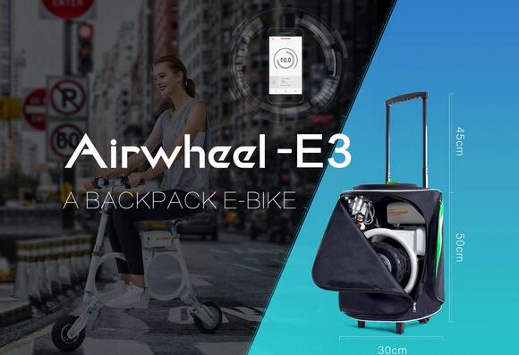 La prima estrazione della bicicletta di Airwheel zaino elettrica E3 è il gruppo batteria. 